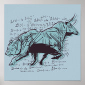 Financiering van aandelenmarktanalyse poster (Voorkant)