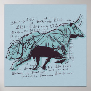 Financiering van aandelenmarktanalyse poster