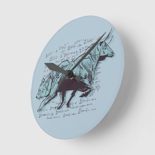 Financiering van aandelenmarktanalyse ronde klok (Hoek)