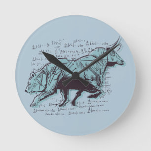 Financiering van aandelenmarktanalyse ronde klok