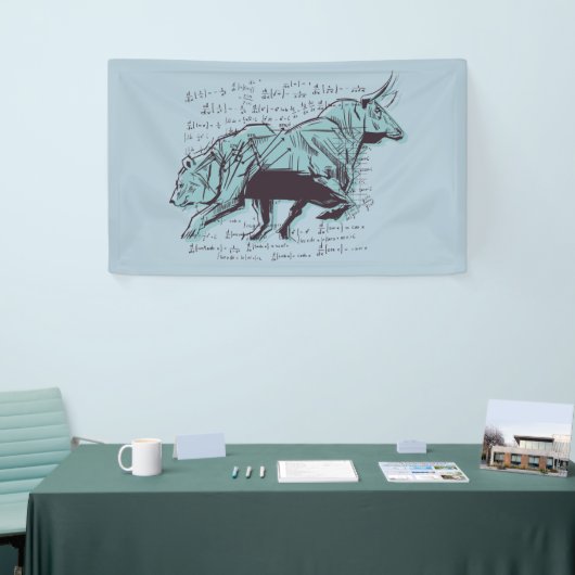 Financiering van aandelenmarktanalyse spandoek (Beurs)