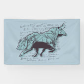 Financiering van aandelenmarktanalyse spandoek (Horizontaal)