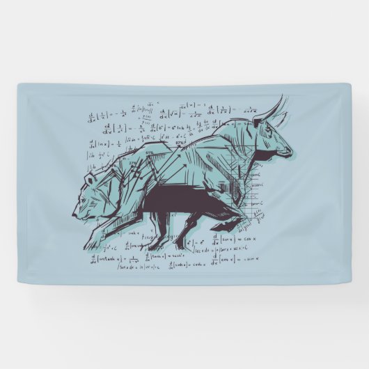 Financiering van aandelenmarktanalyse spandoek (Horizontaal)