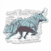 Financiering van aandelenmarktanalyse sticker (Voorkant)