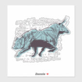 Financiering van aandelenmarktanalyse sticker (Vel)