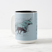 Financiering van aandelenmarktanalyse tweekleurige koffiemok (Voorkant links)