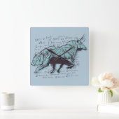 Financiering van aandelenmarktanalyse vierkante klok (Huis)