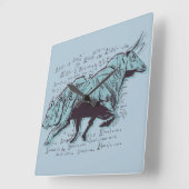 Financiering van aandelenmarktanalyse vierkante klok (Hoek)