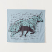 Financiering van aandelenmarktanalyse wandkleed (Voorkant (horizontaal))