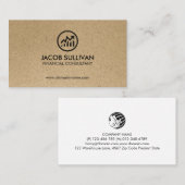 Financiering van financieel adviseur visitekaartje (Voorkant / Achterkant)