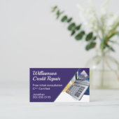 Financiering van kredietreparatie financieel behee visitekaartje (Staand voorkant)