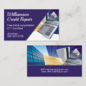 Financiering van kredietreparatie financieel behee visitekaartje (Voorkant / Achterkant)