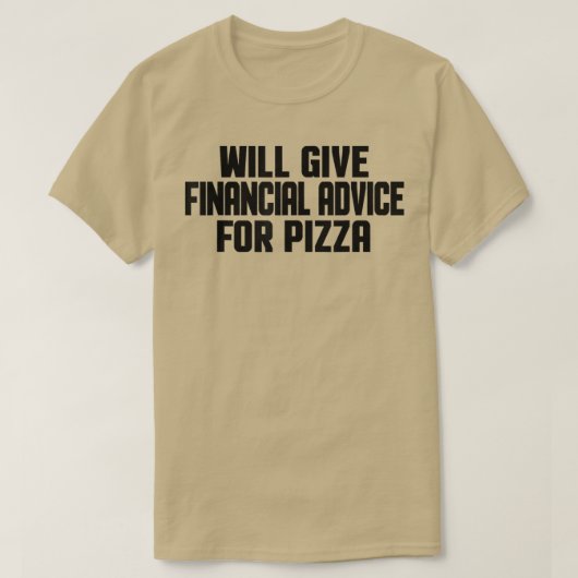 Financieringsadviseur Funding zal financieel advie T-shirt (Design voorkant)