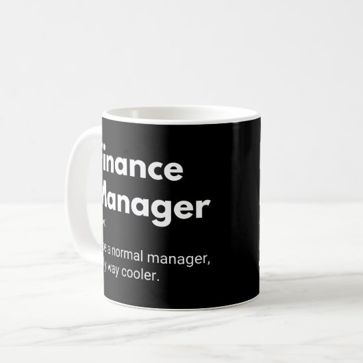 Financieringsmanager Grappige definitie Koffiemok (Voorkant links)