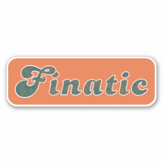 Finatic Miami  (Oranje Aqua & White) Sticker (Voorkant)