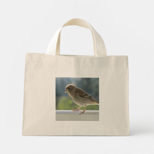 Finch in de Morning Sun. Mini Tote Bag (Achterkant)