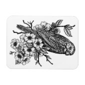 Finch op kersenbranche magneet (Horizontaal)