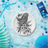 Finch op kersenbranche papieren bordje (Feest)