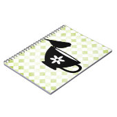 Finch op Teacup Silhouette Notitieboek (Linkerzijde)