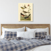 Finch, Towee, Sparrow, Audubon's Birds of America Canvas Afdruk (Insitu (Slaapkamer))
