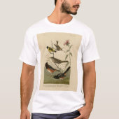 Finch, Towee, Sparrow, Audubon's Birds of America T-shirt (Voorkant)
