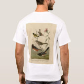 Finch, Towee, Sparrow, Audubon's Birds of America T-shirt (Achterkant)