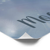 Finch vogel baby slapen op Moon Perfect Poster (Hoek)