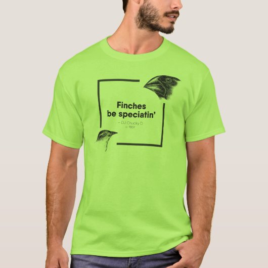 Finches be Speciatin' - Charles Darwin - Mannen T T-shirt (Voorkant)