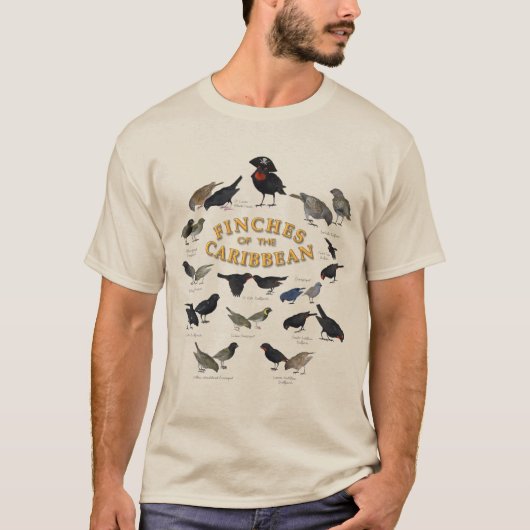 Finches van het Caribisch gebied T-shirt (Voorkant)