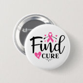 Find A Cure Breast Cancer Awareness Ronde Button 5,7 Cm (Voorkant /achterkant)