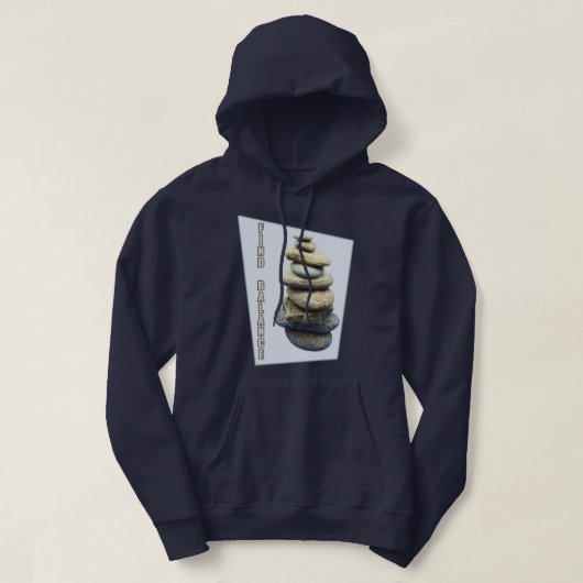 Find Balance Steen Zen Foto Collage Hoodie (Design voorkant)