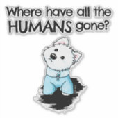 Find Humanity Westie Sticker (Voorkant)