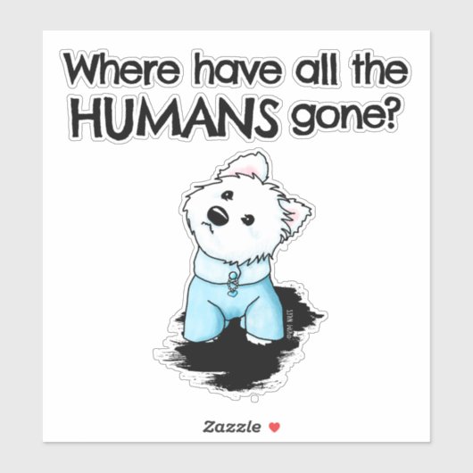Find Humanity Westie Sticker (Vel)