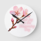 Find Joy in the Blossoming Day Ronde Klok (Voorkant)