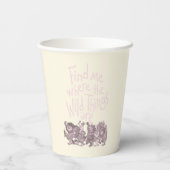 Find Me Where the Wild Things Are Papieren Bekers (Achterkant)