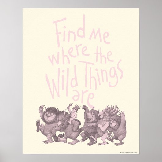 Find Me Where the Wild Things Are Poster (Voorkant)