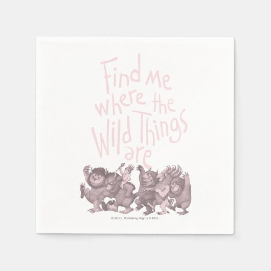 Find Me Where the Wild Things Are Servet (Voorkant)