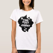 Find Peace in the Journey Mountain Design T-shirt (Voorkant)