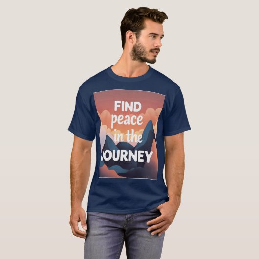 “Find Peace in the Journey” – Unisex Jambhala Vibe T-shirt (Voorkant volledig)