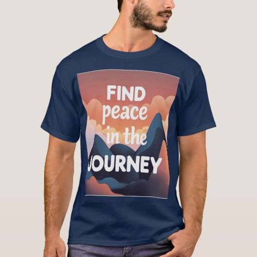 “Find Peace in the Journey” – Unisex Jambhala Vibe T-shirt (Voorkant)