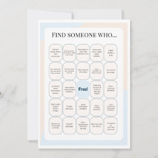 Find Someone Who Classroom Bingo Activity Kaart