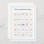 Find Someone Who Classroom Bingo Activity Kaart (Voorkant / Achterkant)