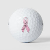 "Find the Cure" roze borstverzorgingslint Golfballen (Voorkant)
