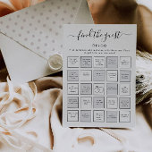 Find the Guest Bingo | Printable Bridal Shower  Kaart