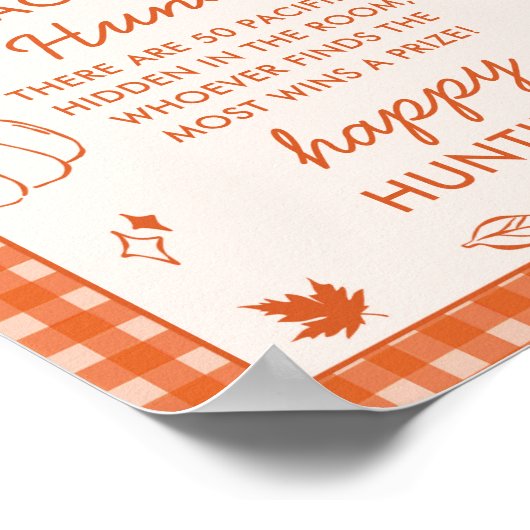 Find The Hidden Objects Baby Shower Game Sign Poster (Hoek)