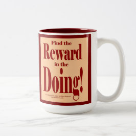 Find the Reward in the Doing Tweekleurige Koffiemok