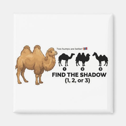 Find The Shadow: Bactrian Camel Educational Toddle Magneet (Voorkant)