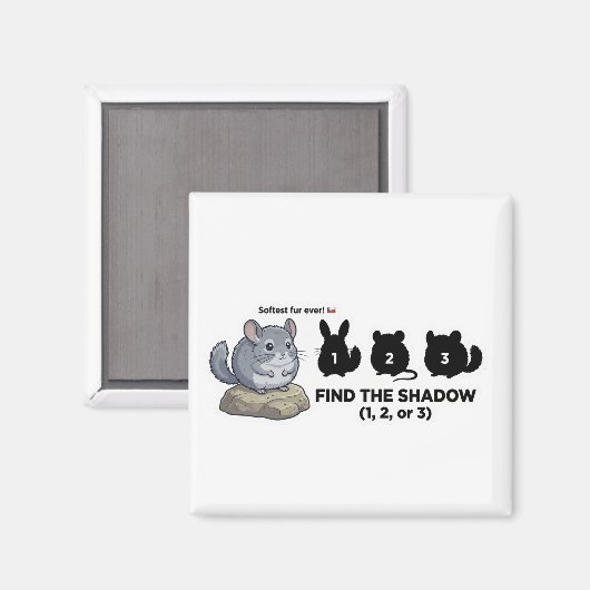 Find the Shadow Chinchilla Animal World Quest for Magneet (Voorkant / Achterkant)
