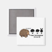 Find The Shadow: Cute Echidna Australia Animal Gam Magneet (Voorkant / Achterkant)