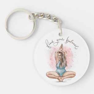 Find Your Balance Sleutelhanger Yoga Houding